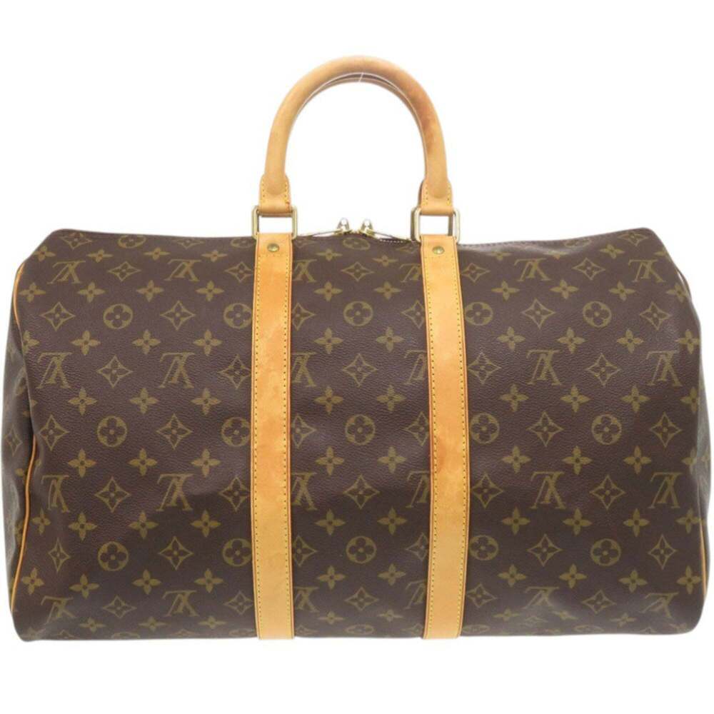 LOUIS VUITTON Authentic Brown Monogram Keepall 45 Boston Bag - Picture 2 of 10